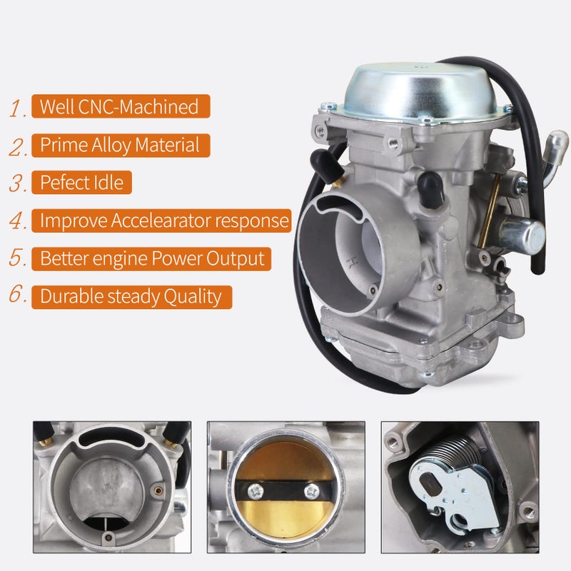 KIPA Carburetor For Polaris Sportsman 500 Carburetor 4X4 ATV Quad 1996-1998 NON HO, OEM Part Number 3130754 3130665, With Fuel Filter & Carbon Dirt Jet Cleaner Tool Kit, Durable stable - Image 2